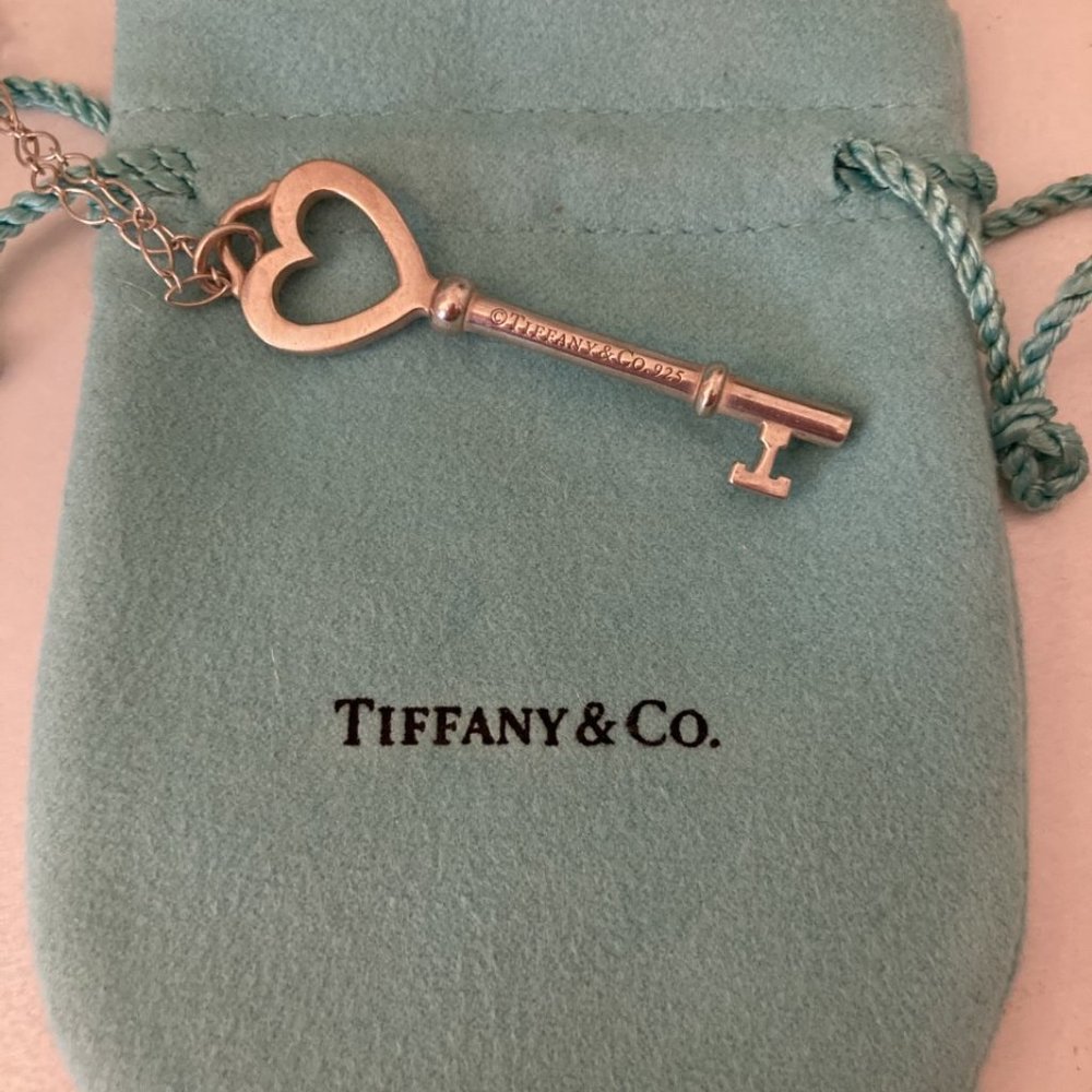 Authentic Tiffany & Co. Heart Key Necklace